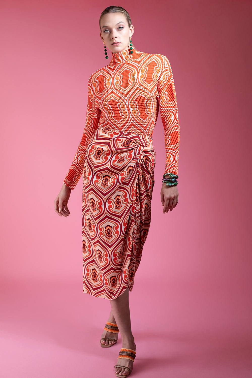 ETRO-Chakra Sarong Midi Skirt-