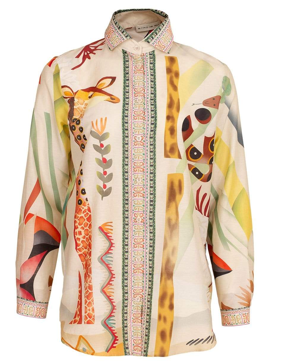 ETRO-Boyfriend Animal Print Blouse-