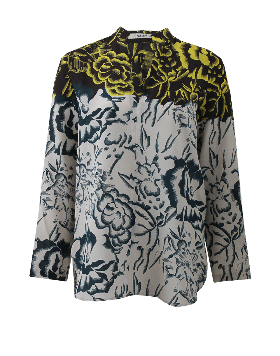 ETRO-Long Sleeve Silk Blouse-