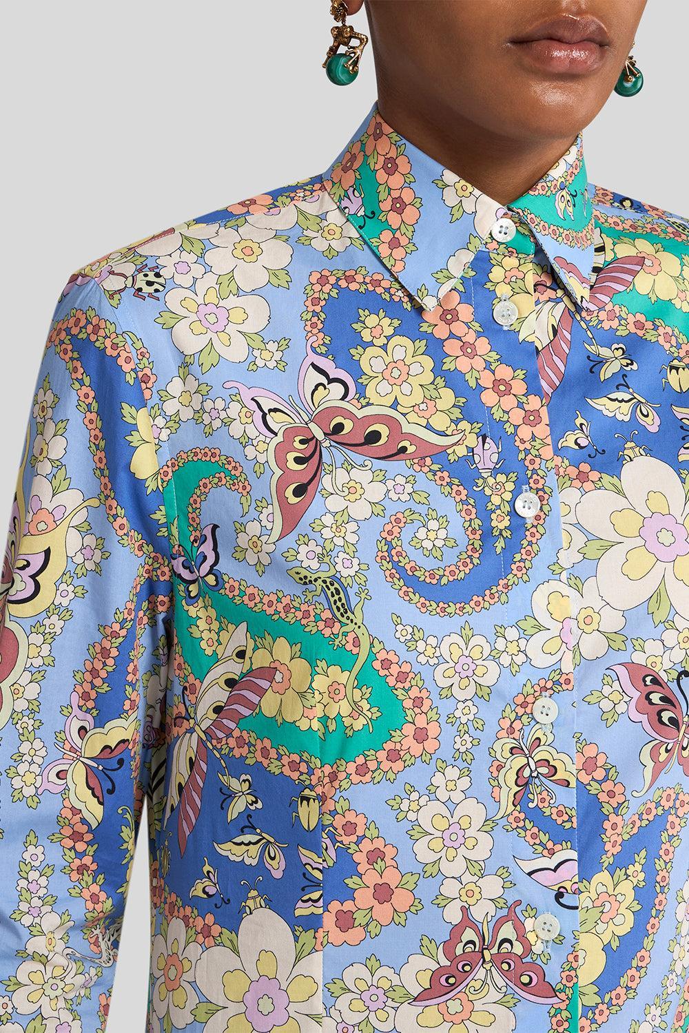 Butterfly Paisley Blouse-BLUE-40-CLOTHINGTOPBLOUSE-ETRO