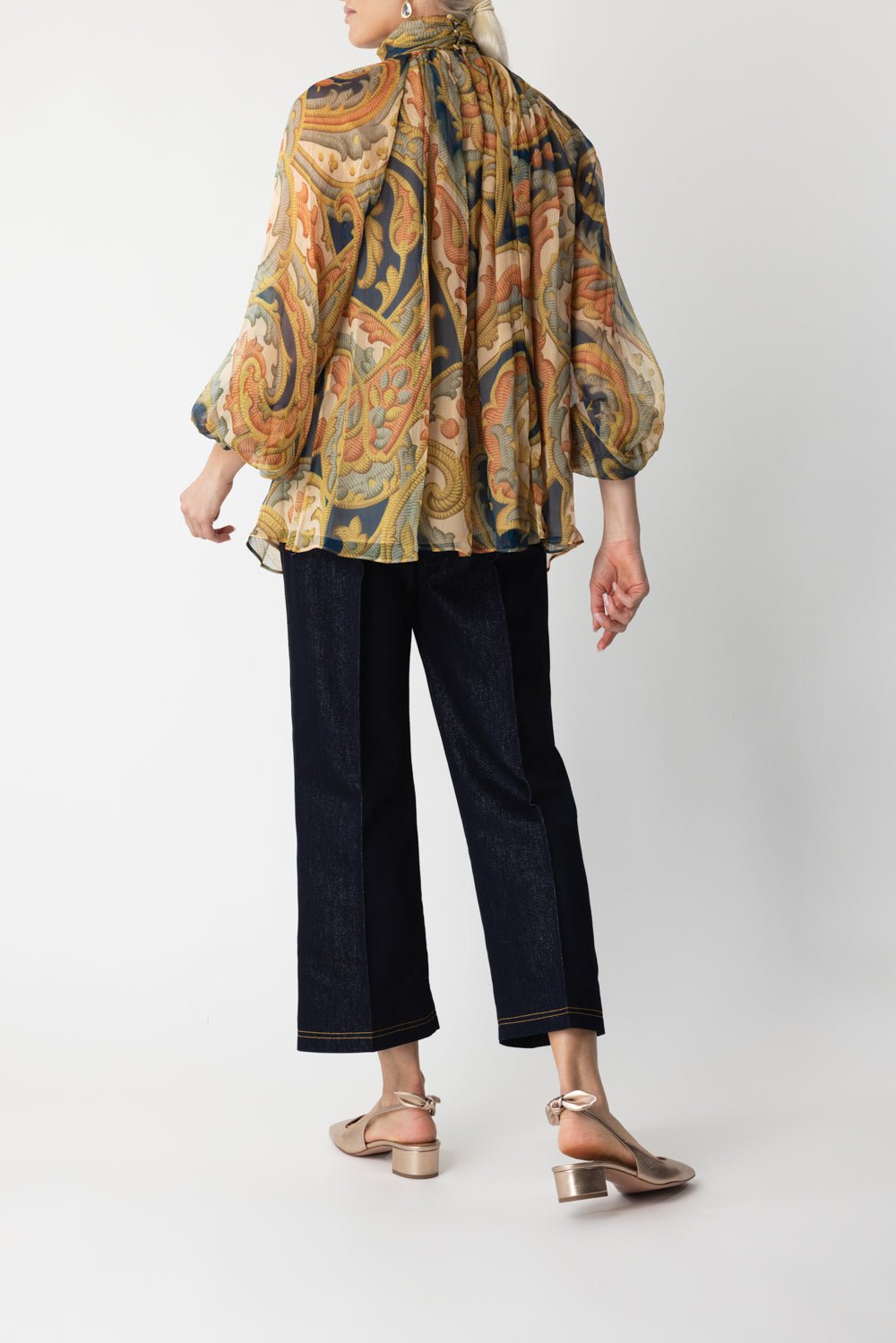 ETRO-High Neck Printed Blouse-