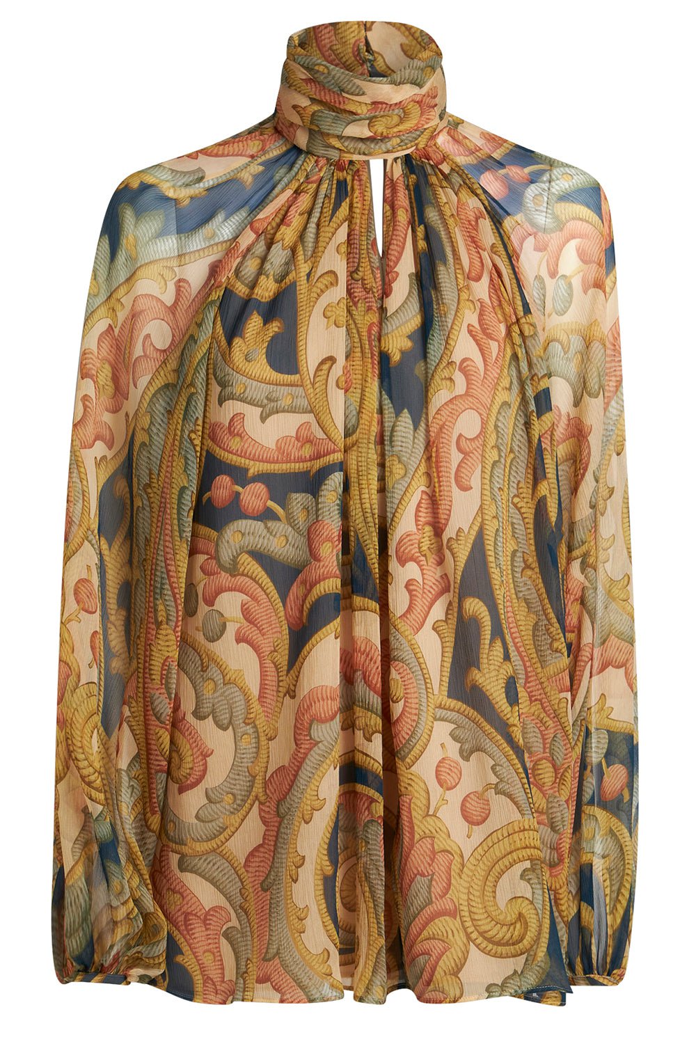 ETRO-High Neck Printed Blouse-