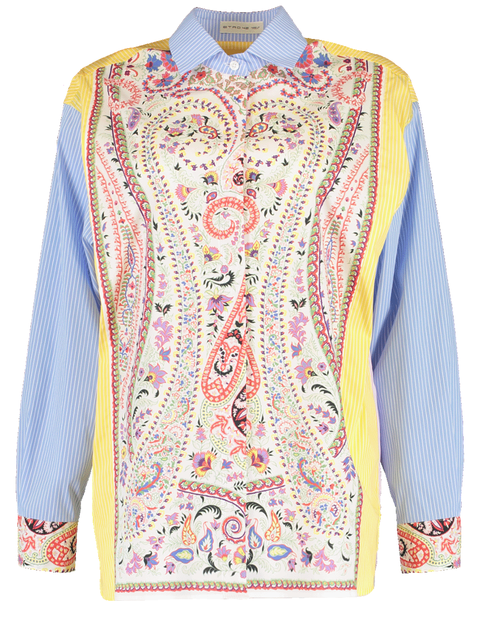 ETRO-Paisley Print Woodstock Shirt-