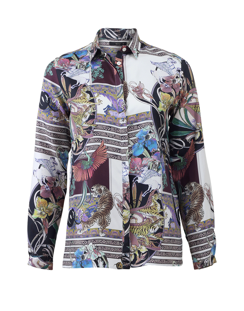 ETRO-Hidden Button Print Blouse-