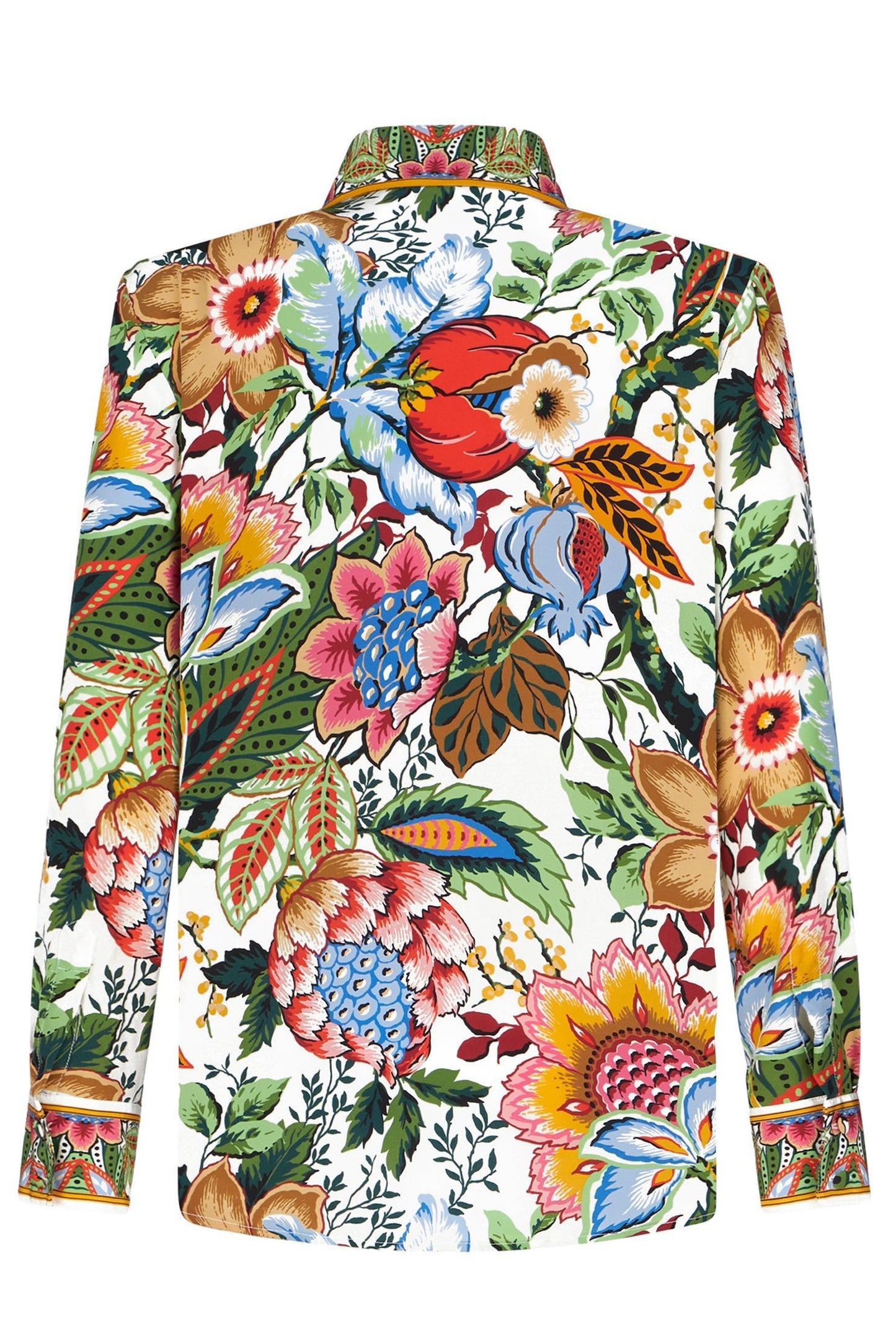 ETRO-Floral Long Sleeve Button Down Blouse-