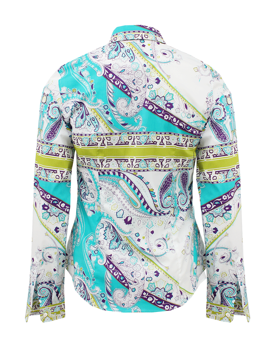 ETRO-Long Sleeve Paisley Print Blouse-