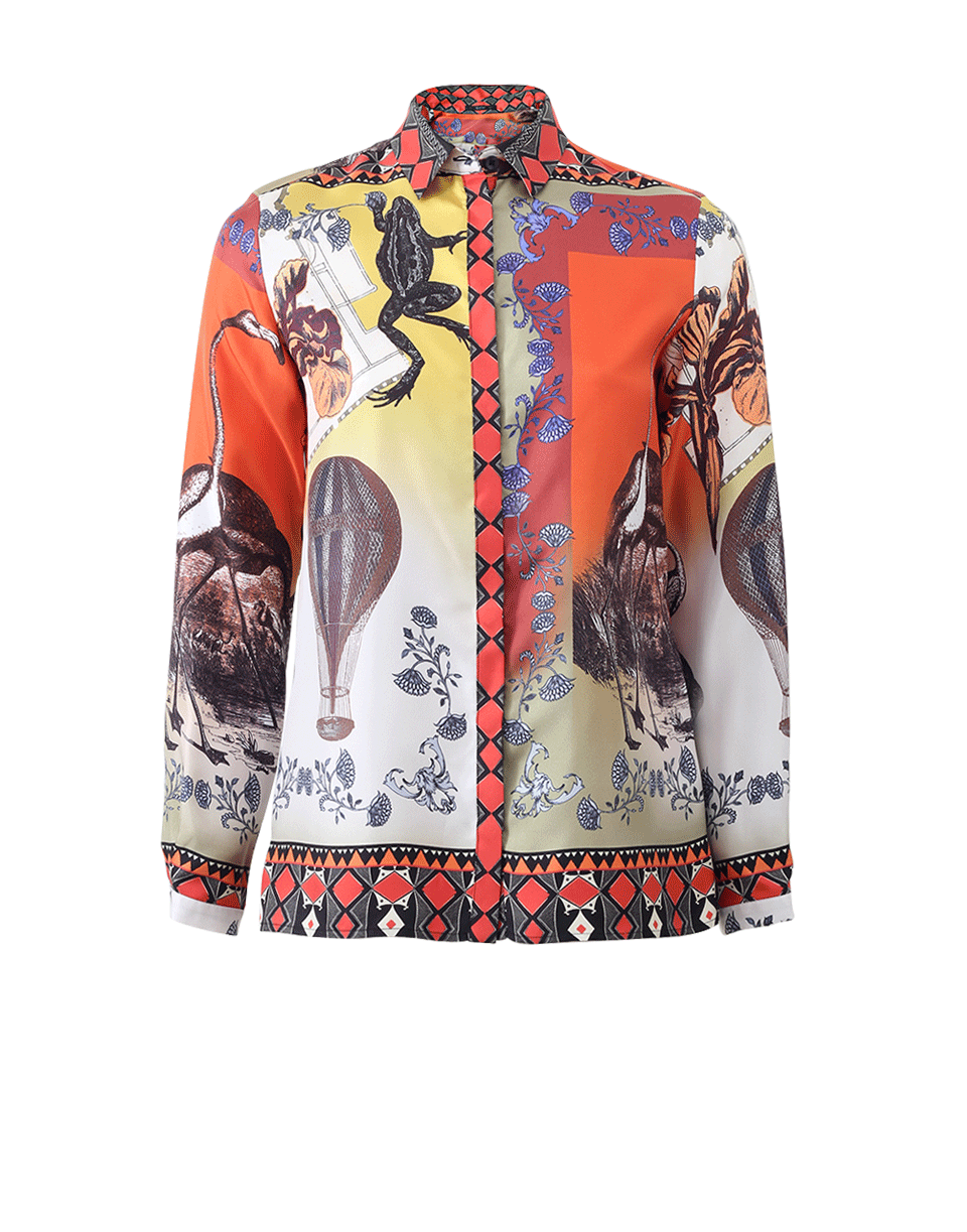 ETRO-Hidden Button Print Blouse-