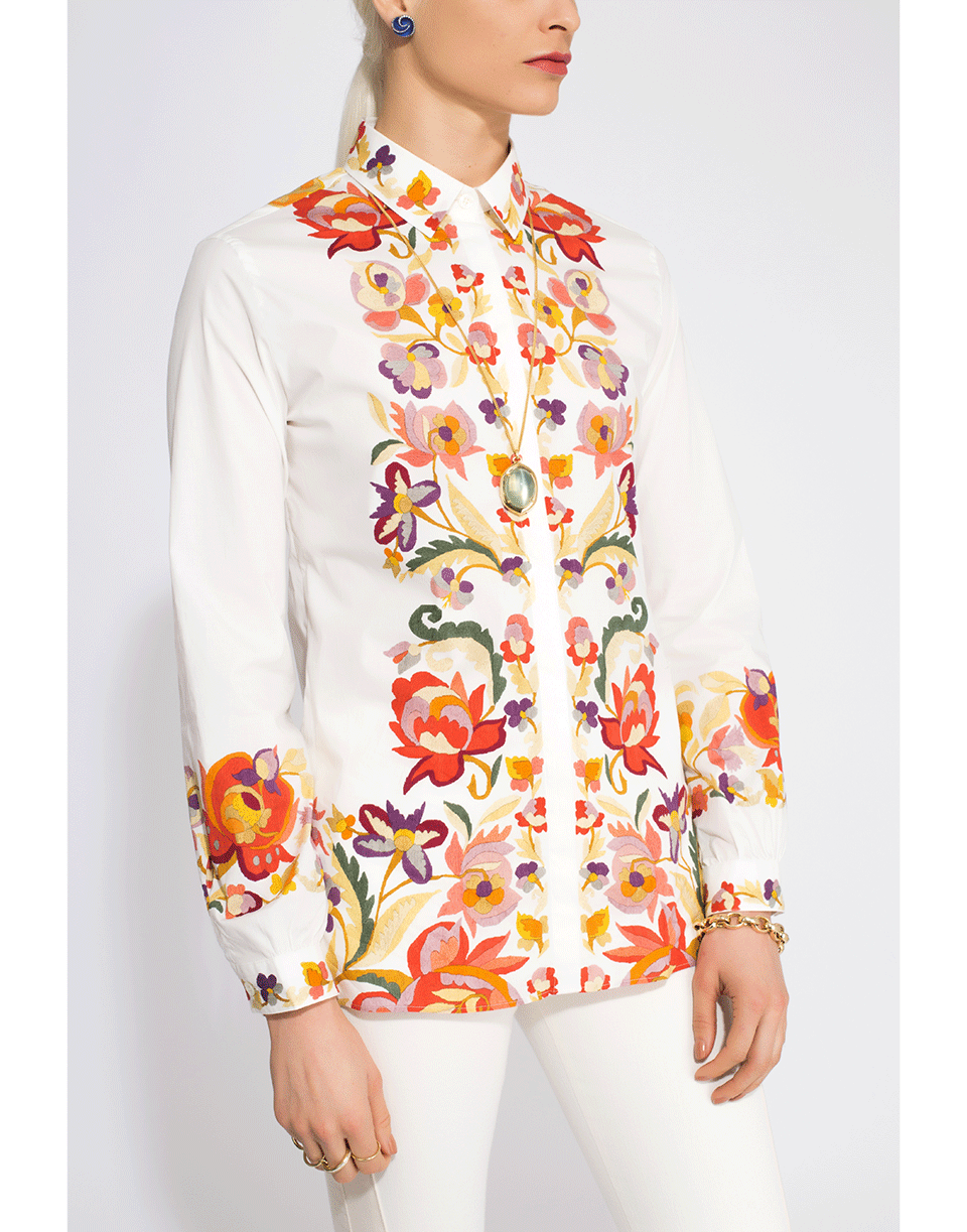 ETRO-Printed Cotton Mini Shirt-