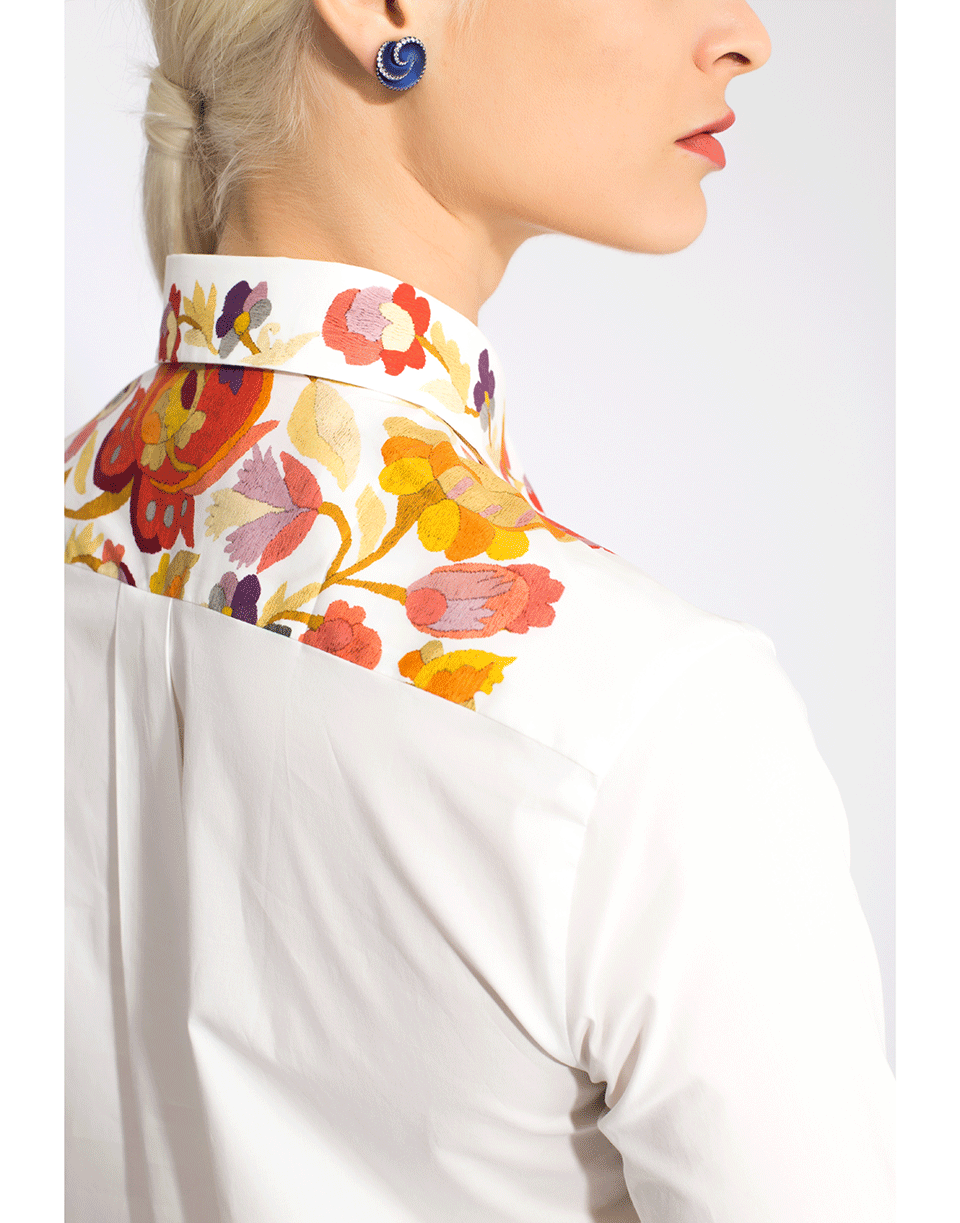 ETRO-Printed Cotton Mini Shirt-
