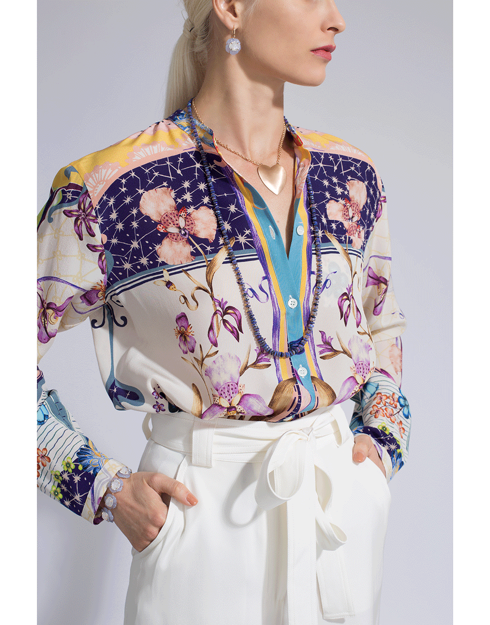 ETRO-Button Down Floral Print Blouse-