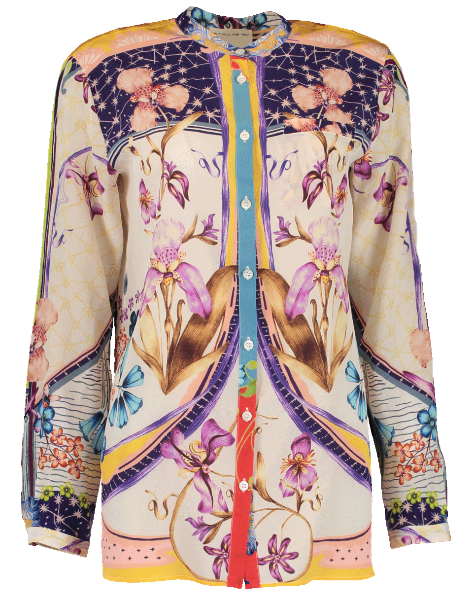 ETRO-Button Down Floral Print Blouse-