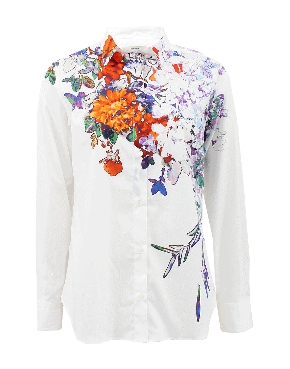ETRO-Long Sleeve Floral Print Blouse-