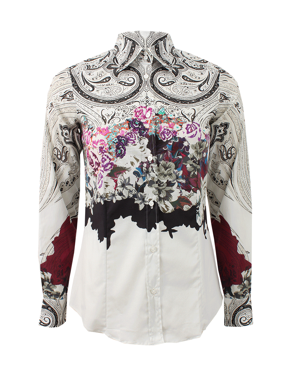 ETRO-Paisley Detail Stretch Blouse-