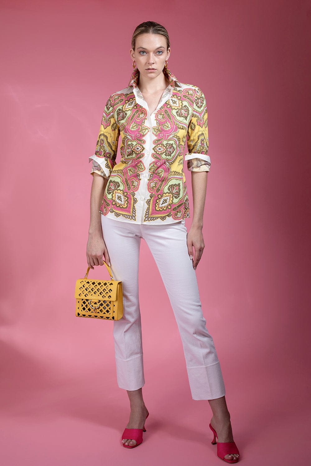 ETRO-Long Sleeve Button Down Shirt-