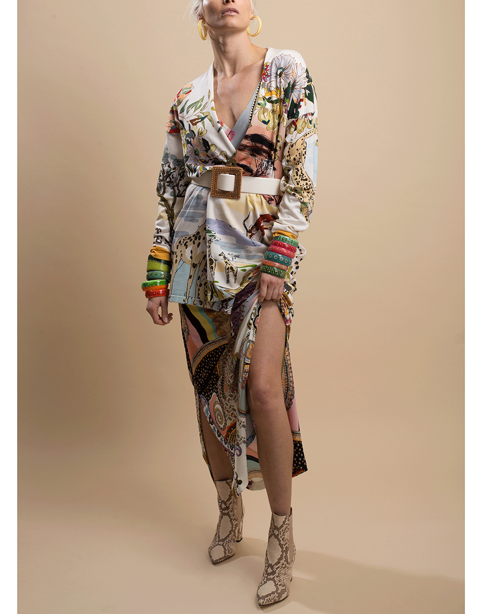 ETRO-Maglia Animal Cardigan-
