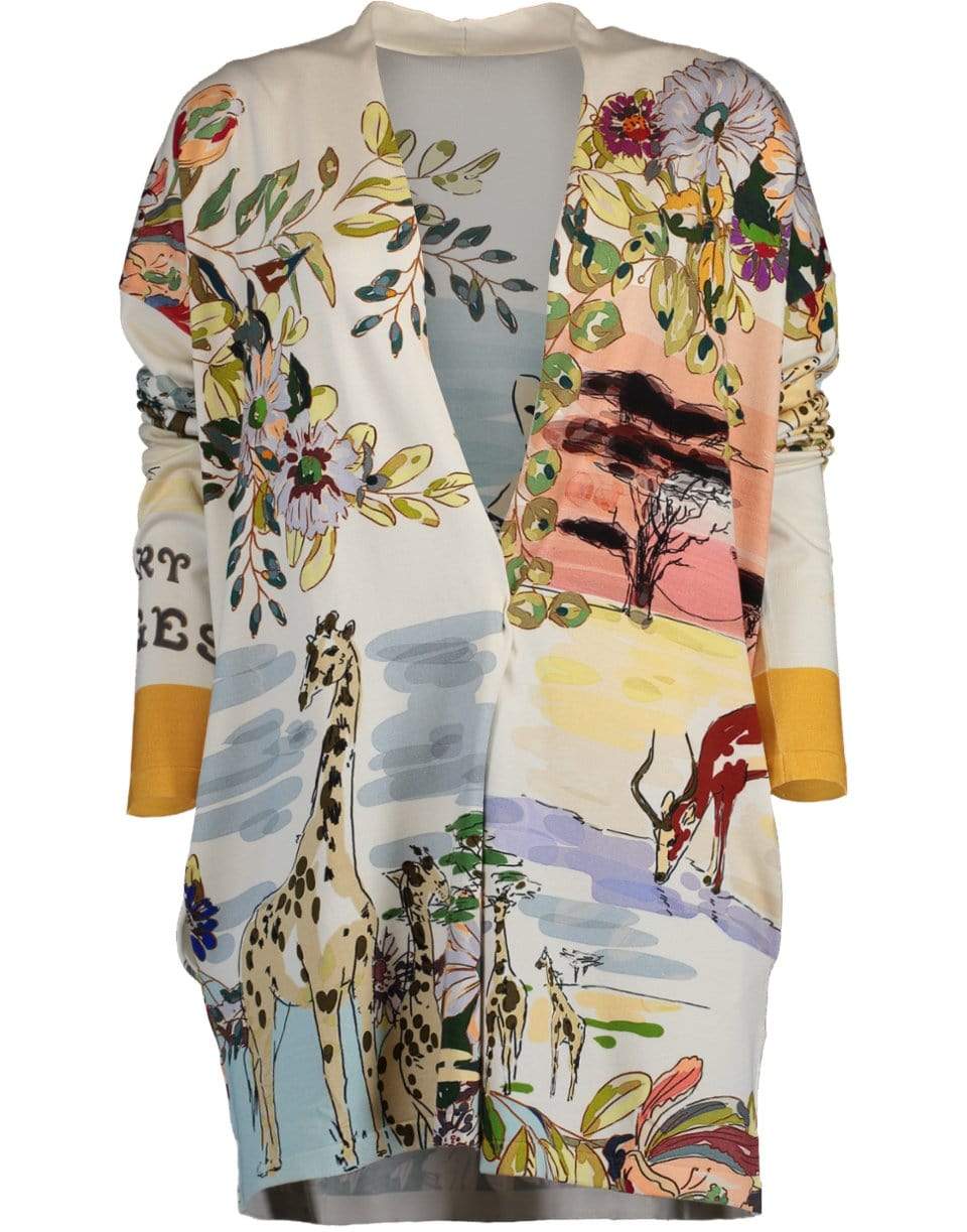 ETRO-Maglia Animal Cardigan-