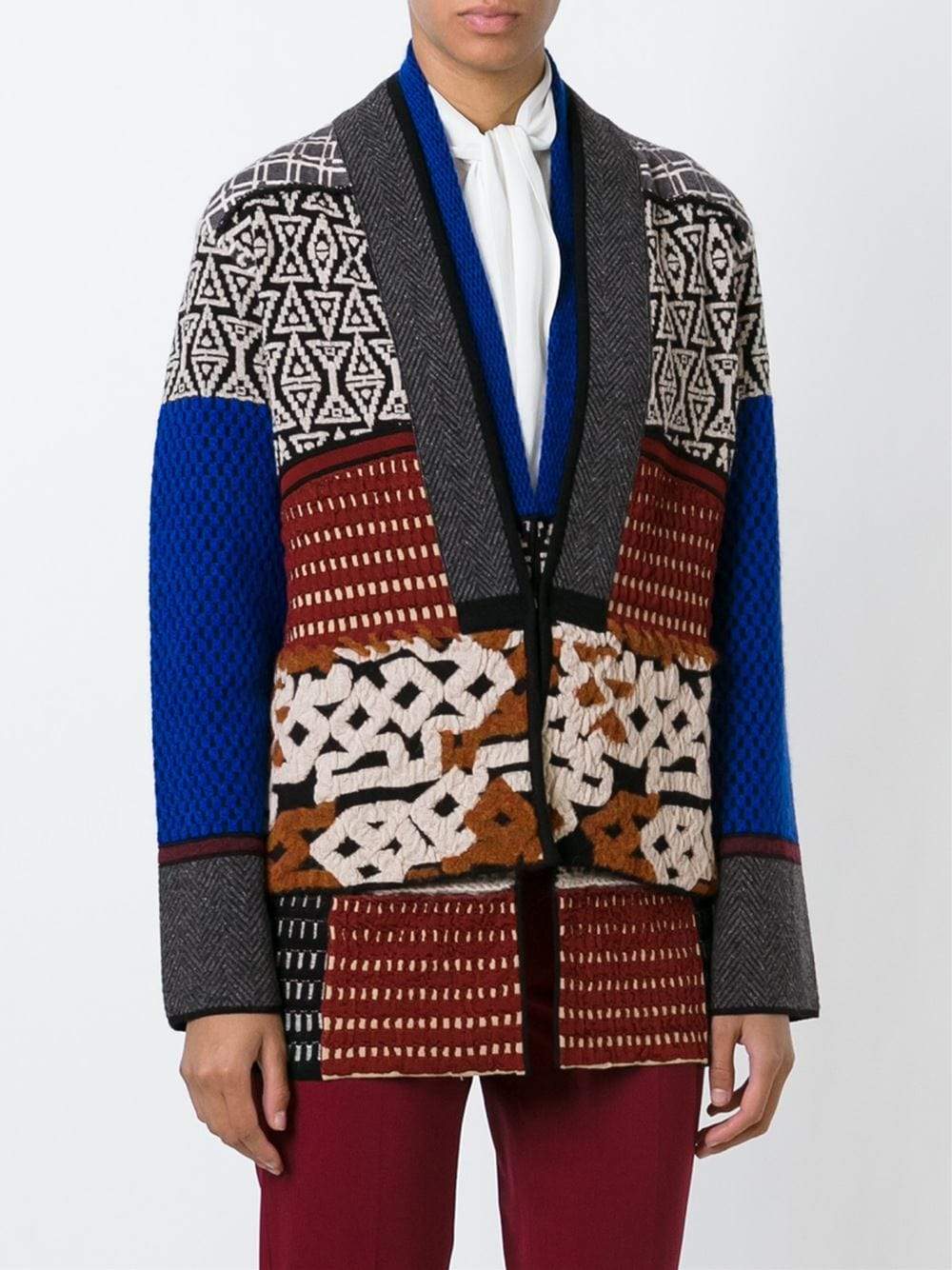 ETRO-Tribal Print Knit Jacket-