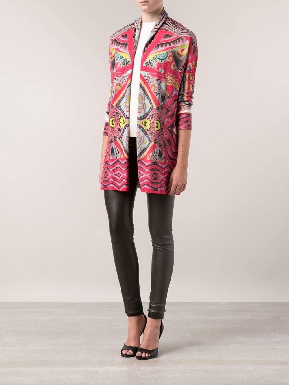 ETRO-Paisley Print Drape Cardigan-