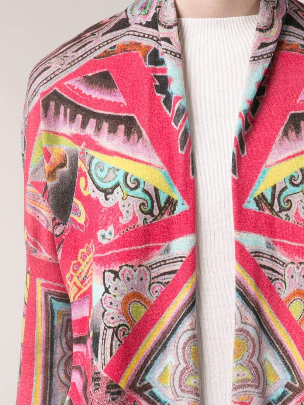 ETRO-Paisley Print Drape Cardigan-