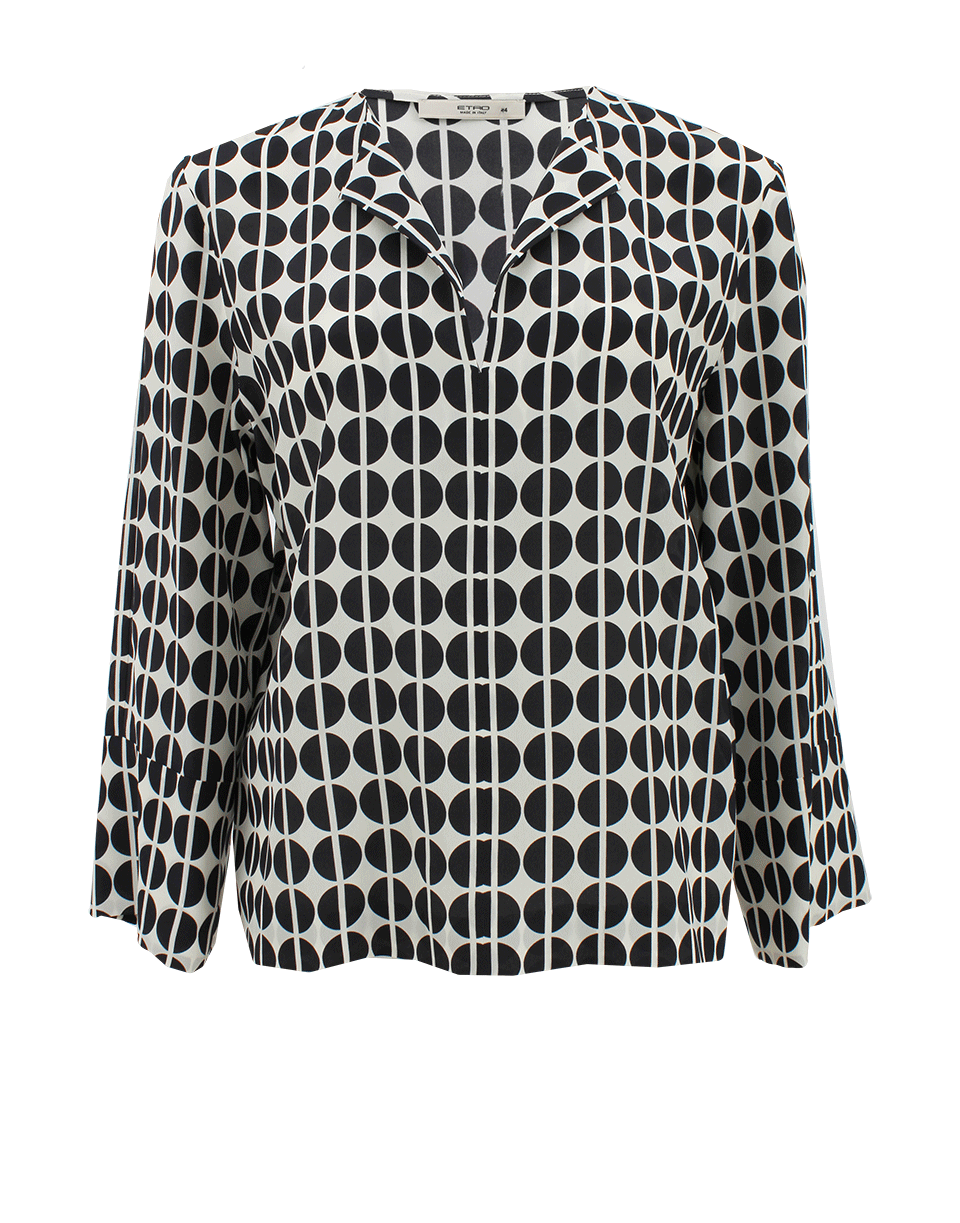 ETRO-Quarter Sleeve Print Pullover-