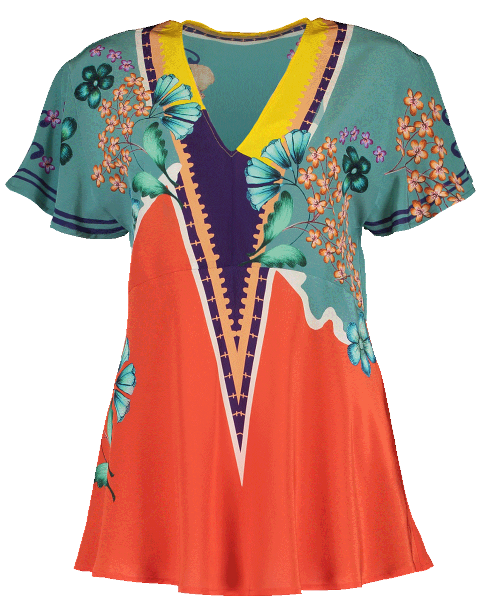 ETRO-Side Zip Silk Top-