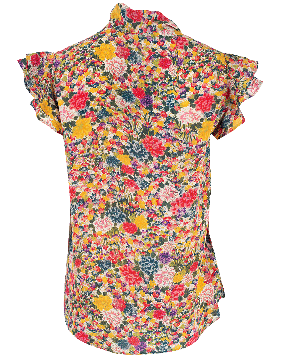 ETRO-Floral Tie Neck Penrose Top-