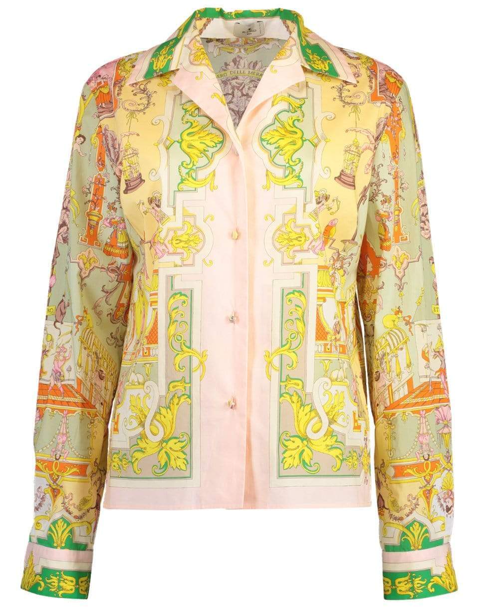 ETRO-Printed Button-Down Top-