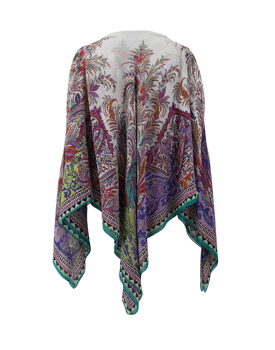 ETRO-Cold Shoulder Poncho-SILK