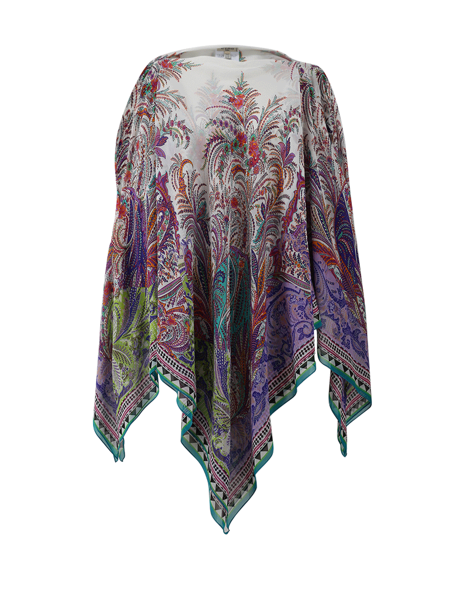 ETRO-Cold Shoulder Poncho-SILK