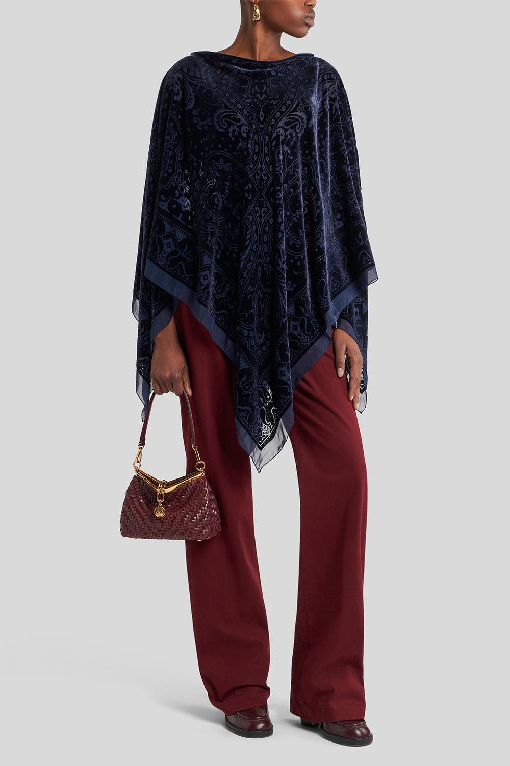 Long Sleeve Poncho-BLUEMULT-O/S-CLOTHINGTOPPONCHO-ETRO