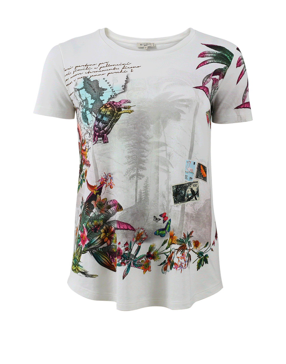 ETRO-Post Card Print T-Shirt-