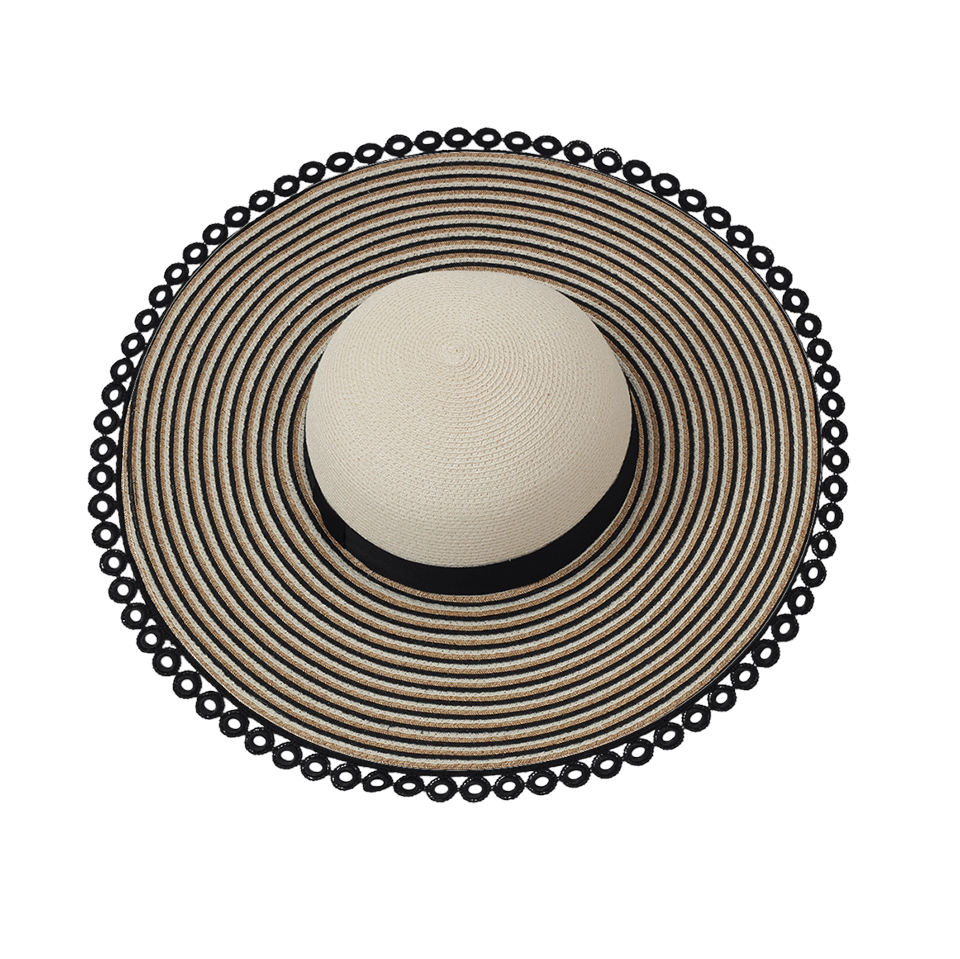 EUGENIA KIM-Honey Wide Brim Hat-IVRY/BLK
