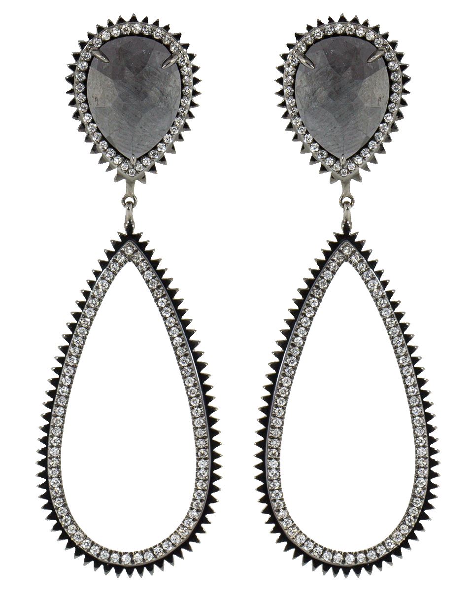 EVA FEHREN-Diamond Auto Earrings-BLACK GOLD