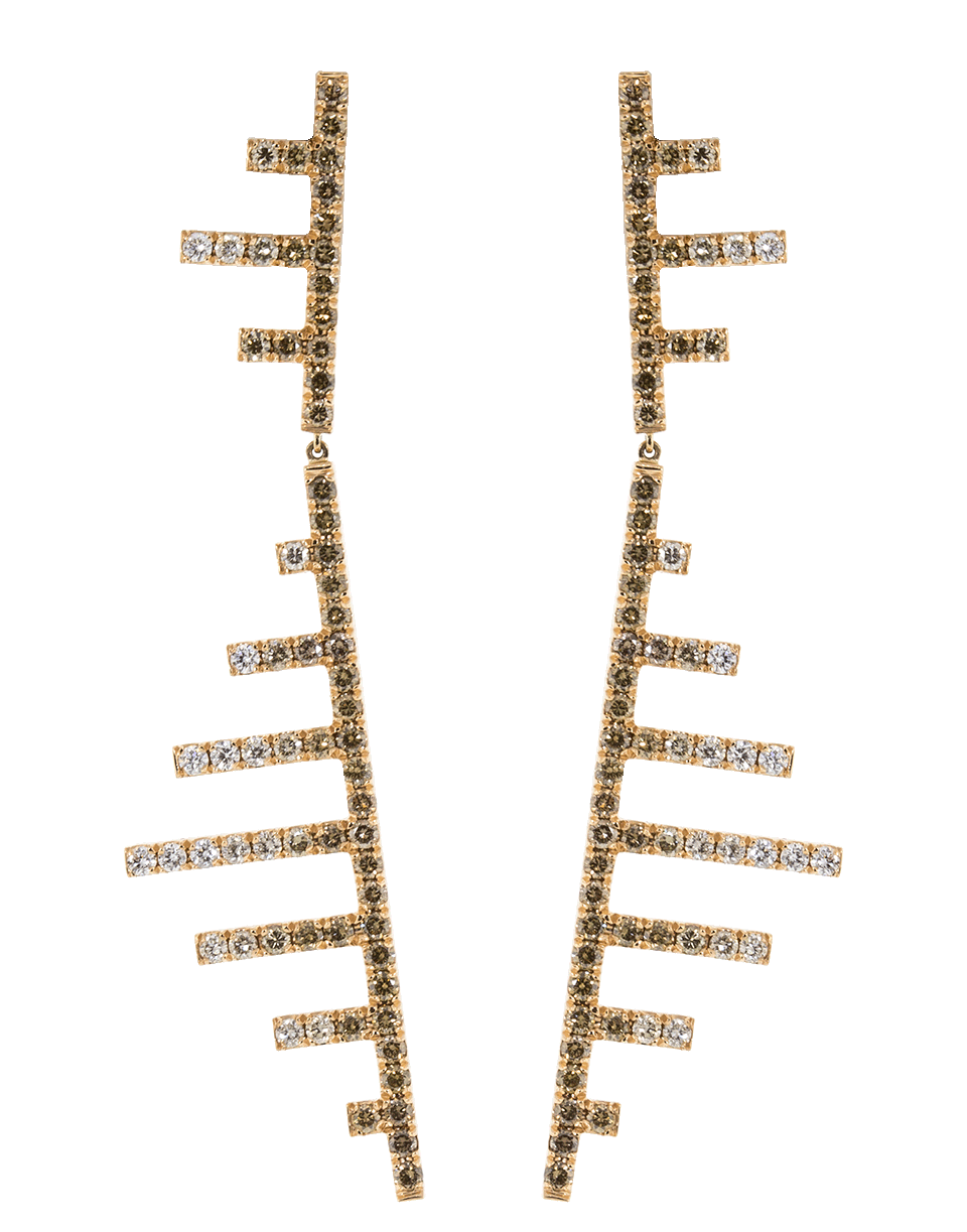 EVA FEHREN-Champagne Diamond Axis Earrings-ROSE GOLD