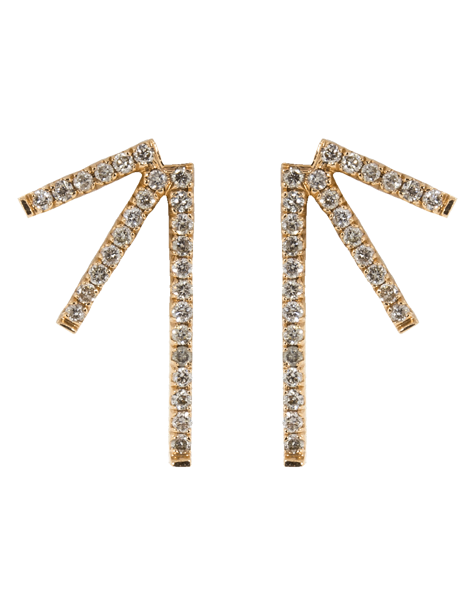 EVA FEHREN-Champagne Diamond Sputnik Earrings-ROSE GOLD