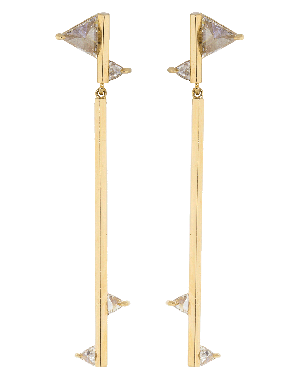EVA FEHREN-Diamond Queen Drop Earrings-ROSE GOLD