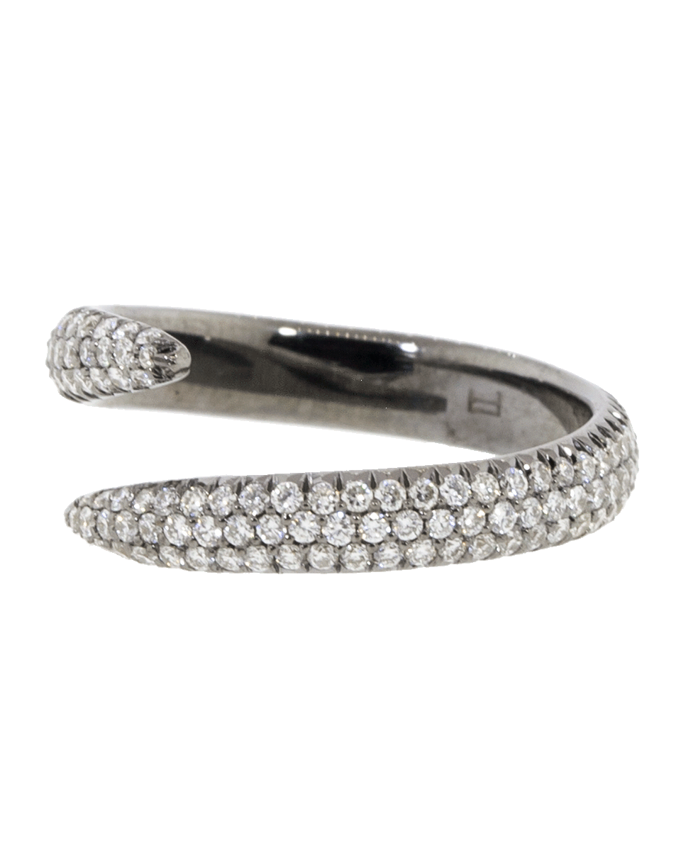 EVA FEHREN-Diamond Pave Wrap Claw Midi Ring-BLACK GOLD