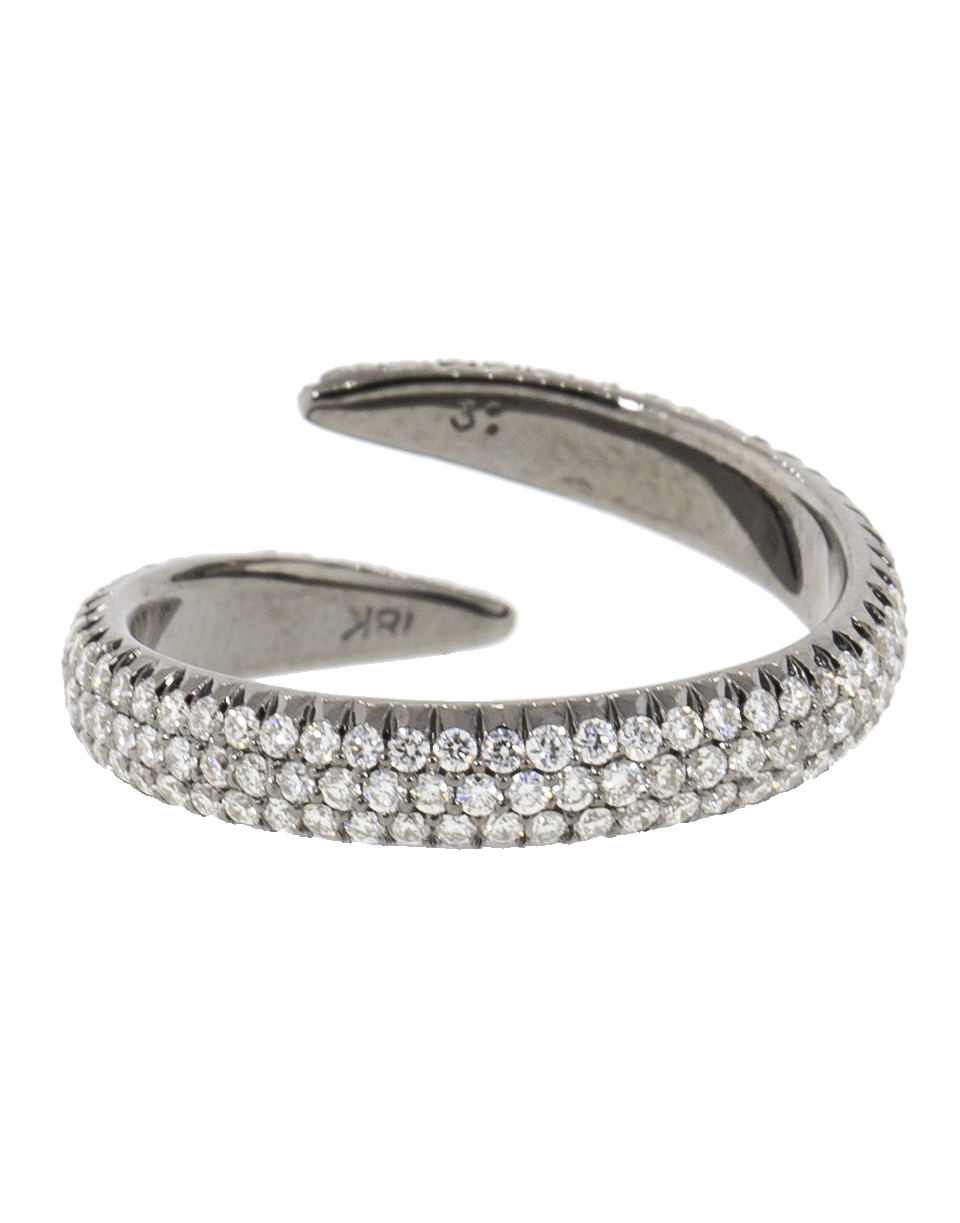 EVA FEHREN-Diamond Pave Wrap Claw Midi Ring-BLACK GOLD