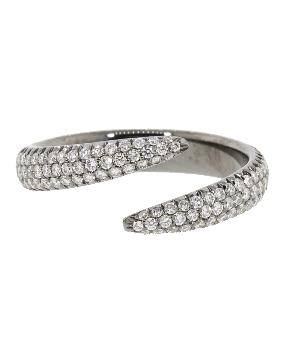 EVA FEHREN-Diamond Pave Wrap Claw Midi Ring-BLACK GOLD