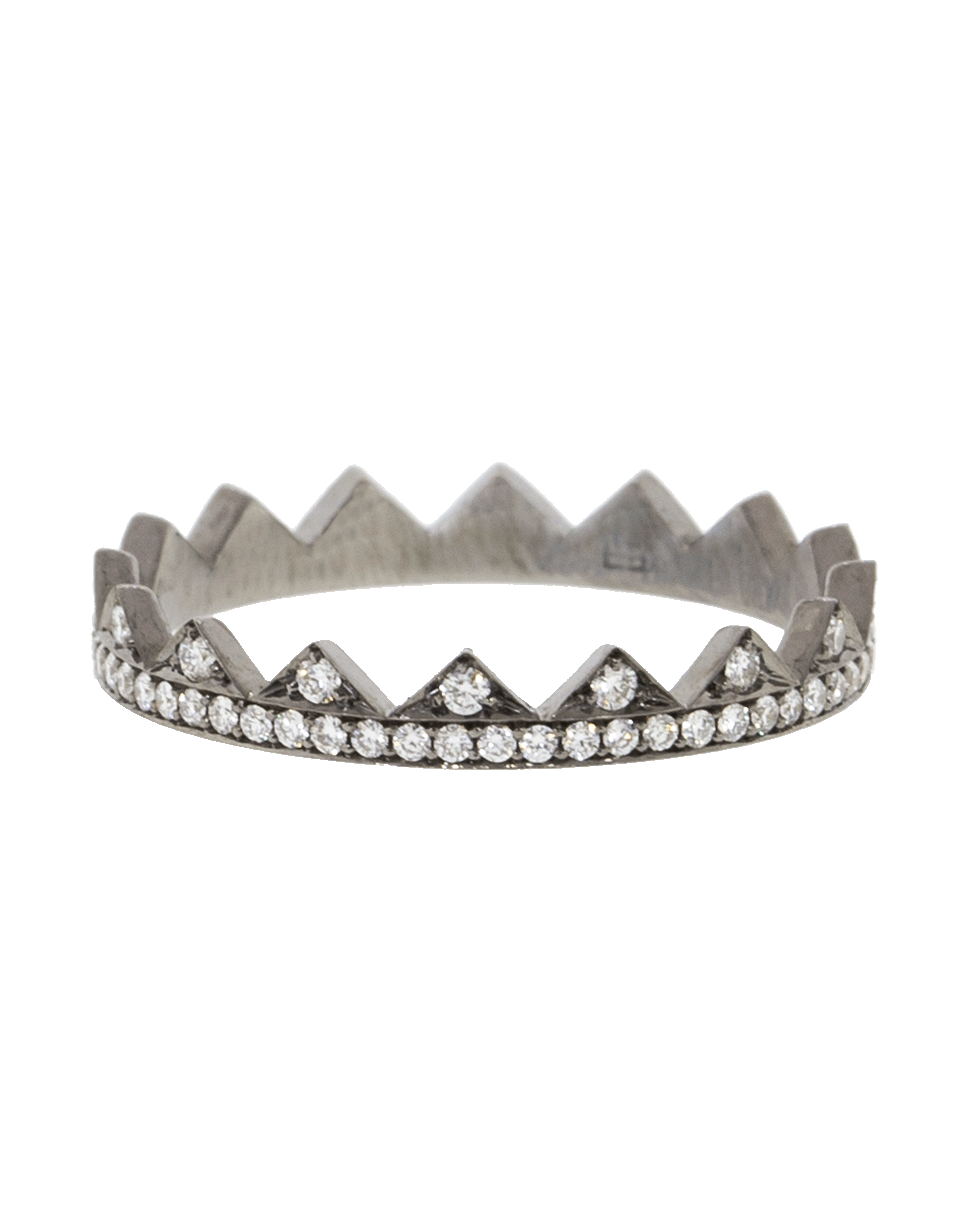 EVA FEHREN-Diamond Pave Crown Band-BLACK GOLD