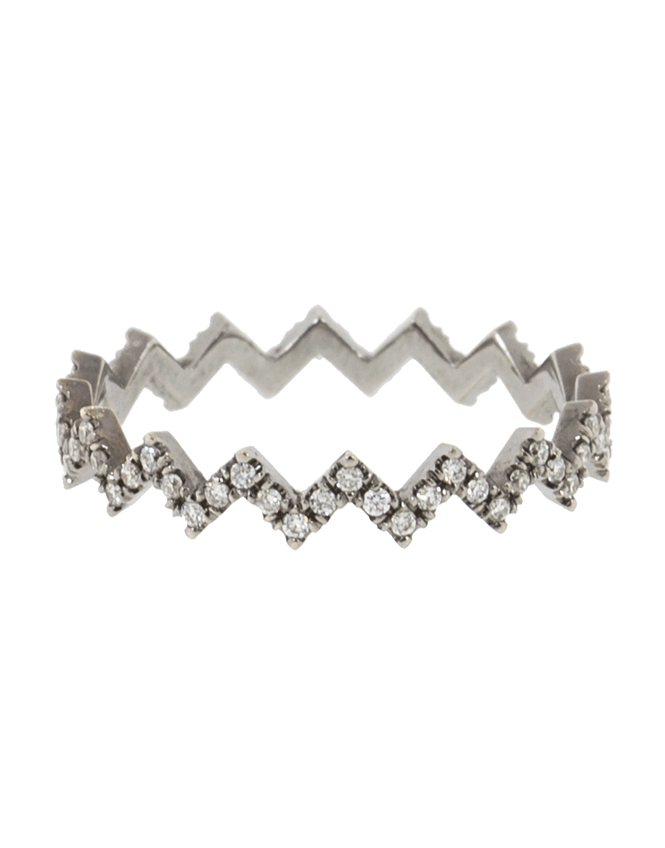 EVA FEHREN-Diamond Pave Ziggy Band Ring-BLACK GOLD