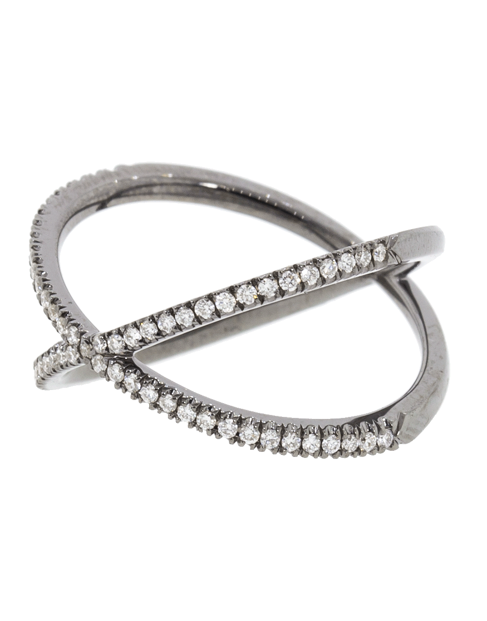 EVA FEHREN-Diamond Shorty Ring-BLACK GOLD