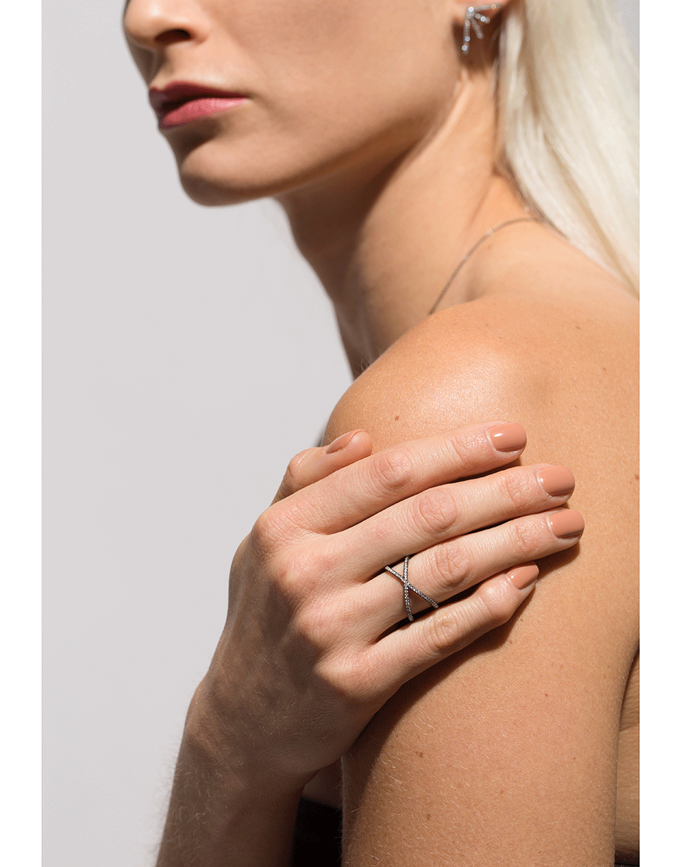 EVA FEHREN-Diamond Shorty Ring-BLACK GOLD
