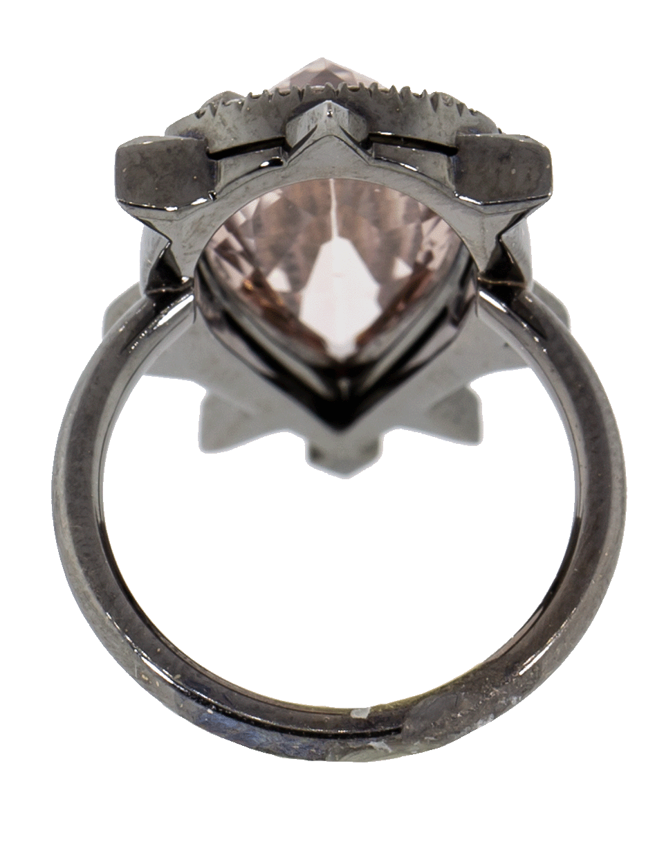 EVA FEHREN-Morganite And Diamond Ring-BLACK GOLD