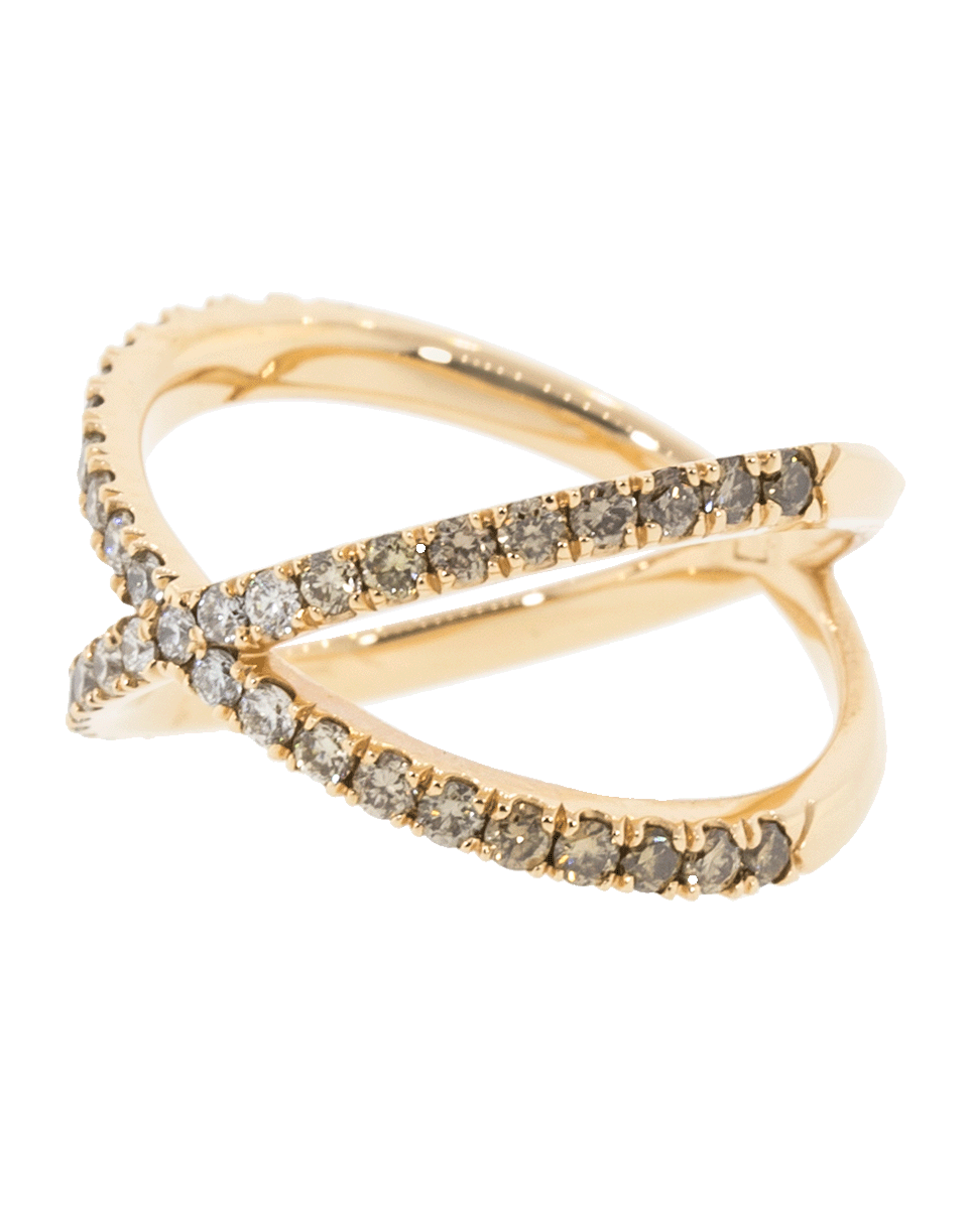 EVA FEHREN-Champagne Diamond Ombre Shorty Ring-ROSE GOLD