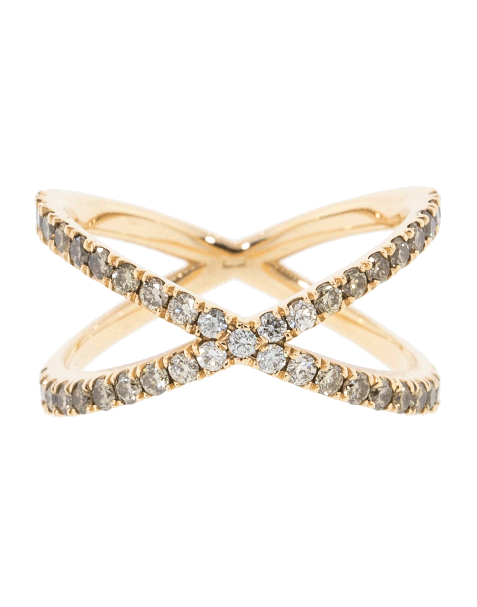 EVA FEHREN-Champagne Diamond Ombre Shorty Ring-ROSE GOLD