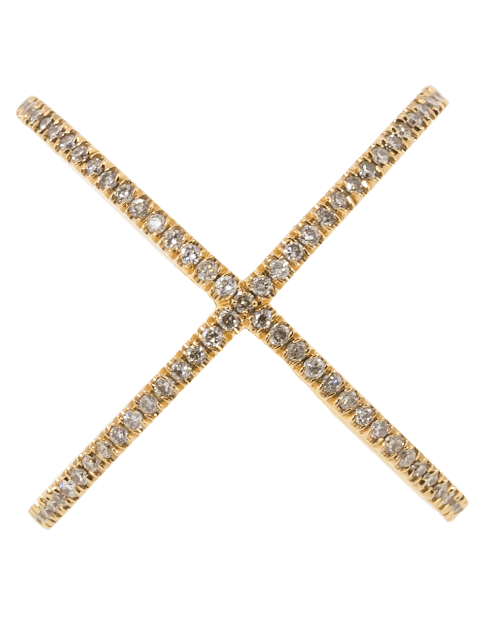 EVA FEHREN-Champagne Diamond X Ring-ROSE GOLD