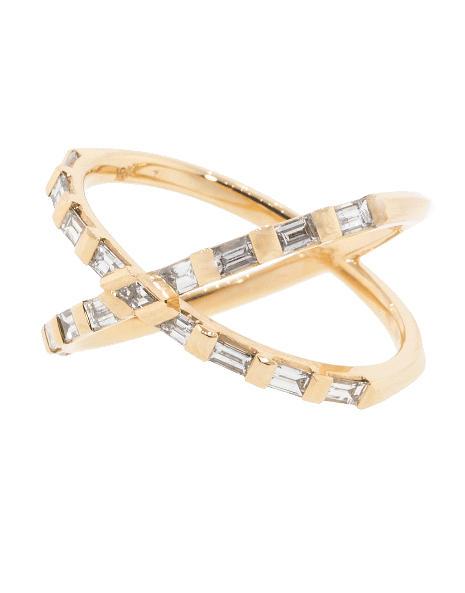 EVA FEHREN-Diamond Baguette Tetra Shorty Ring-ROSE GOLD