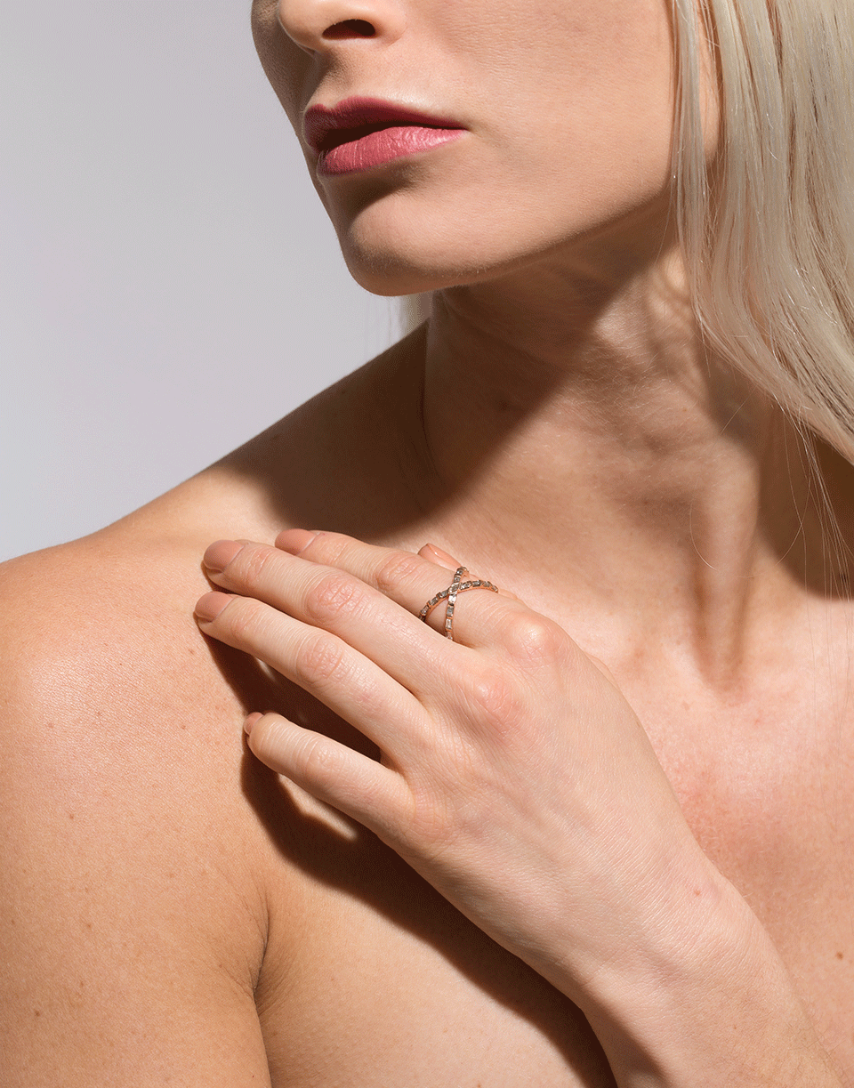 EVA FEHREN-Diamond Baguette Tetra Shorty Ring-ROSE GOLD
