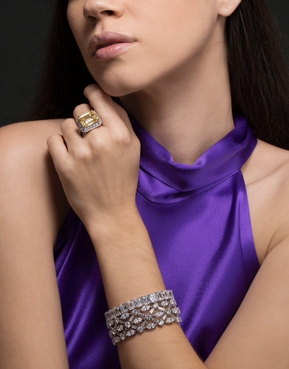 FANTASIA by DESERIO-Asscher Cut Bracelet-CZ